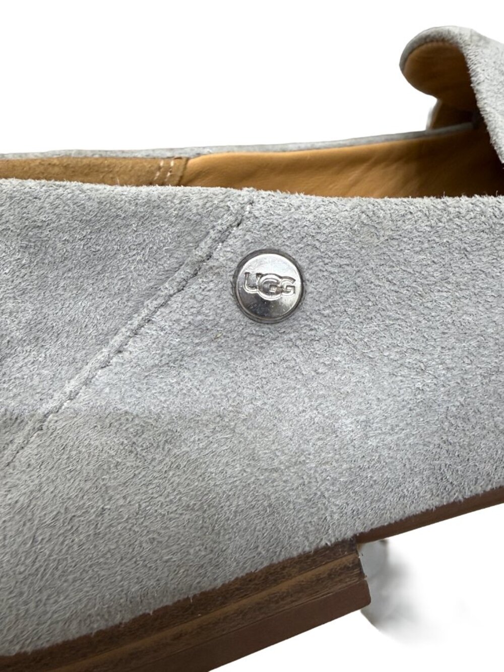 Ugg Janaya Suede Collapsable Slip-On in Cobble Grey Loafer Women's Size 6 - Picture 5 of 9